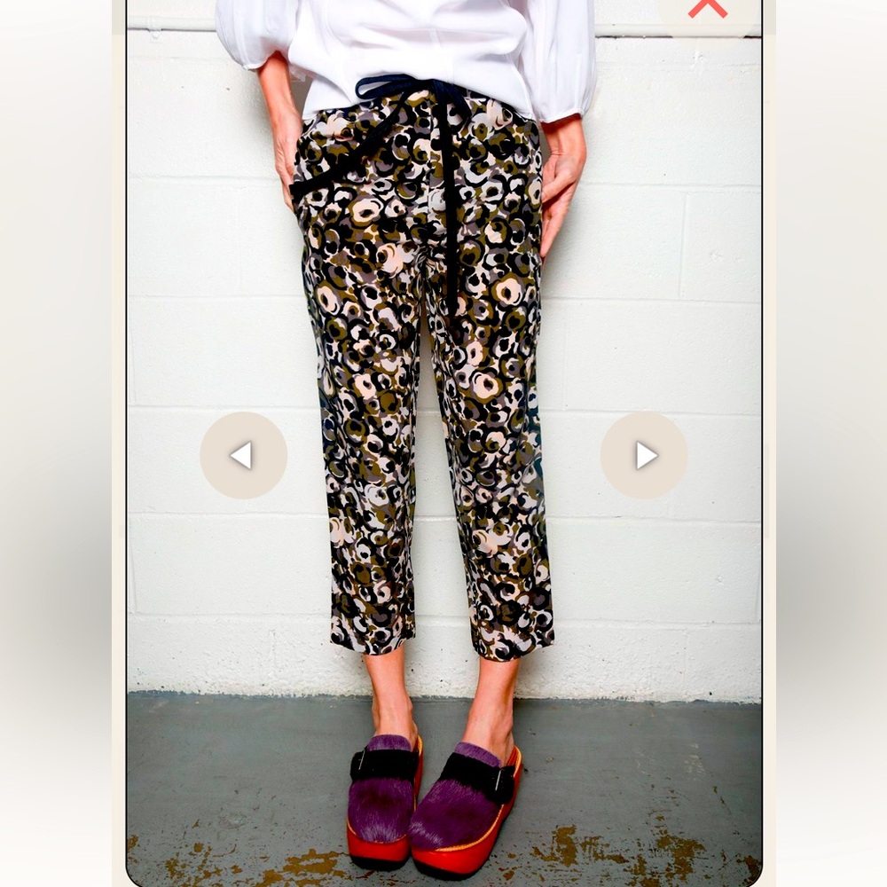 MARNI Marken Silk Crepe Trouser Size 40 NWT